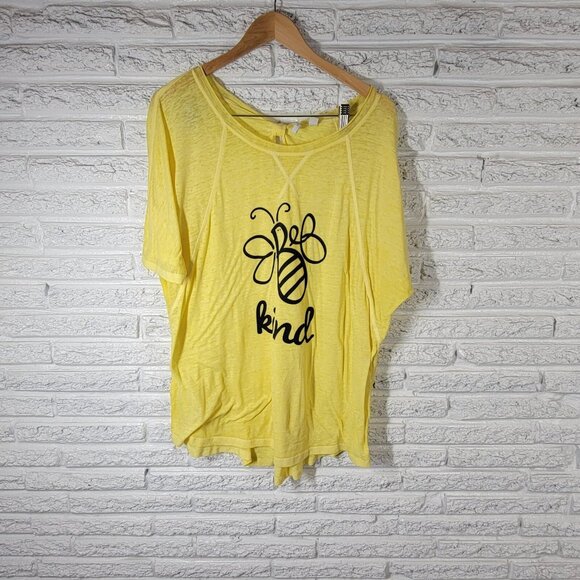 Cato Est 1946 Womens Top 18W 20W Lightweight Back Keyhole Yellow YEL3E - Picture 1 of 9